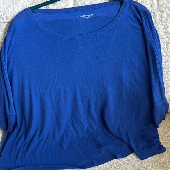 Eileen Fisher Cobalt Blue Women's Top - Picture 3 of 7